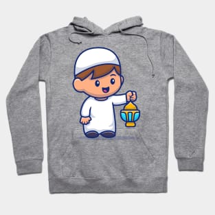 Moslem Boy Holding Lantern Hoodie